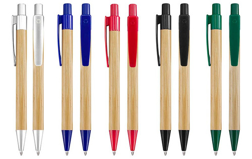 Bolígrafo Lápiz De Bamboo Pack 100 Unidades Color A Elección