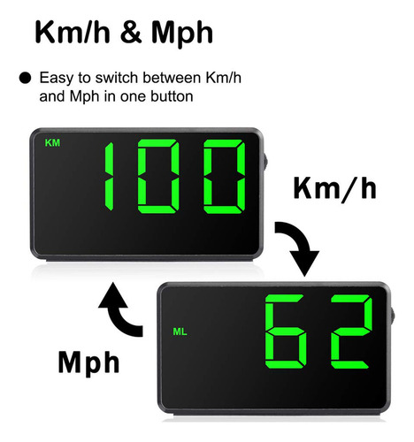 Velocímetro Gps Pantalla Hud Digital Universal Para Coche