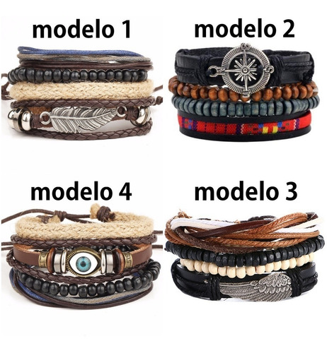 Pulsera Manilla En Cuero Ojo Turco Hombre Tipo Ejecutivo