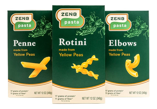 Zenb Pasta A Base De Plantas, Hecha De 100% Guisantes Amaril