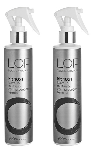 Kit 2 Lof Hit 10x1 - Leave-in Com Proteção Térmica 200 Ml
