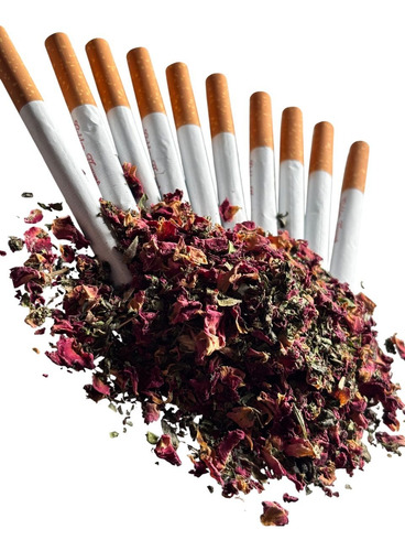 Cigarros Herbales, Té Estimulante De Rosas, Té Verde Y Menta