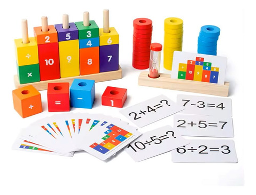 Juego Torre Matematico Didactico Aprendizaje Infantil Apilar