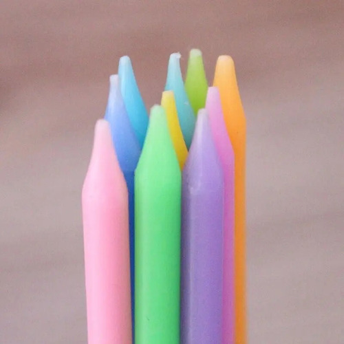 1 Juego De Velas Largas Con Forma De Arcoíris Para Tartas, V