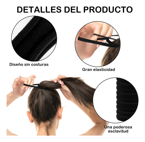 100 Piezas De Gomas Para El Pelo,muy Elásticas Y Sin
