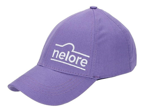 Boné Nelore Lilás 100% Algodão Com Velcro Para Regulagem