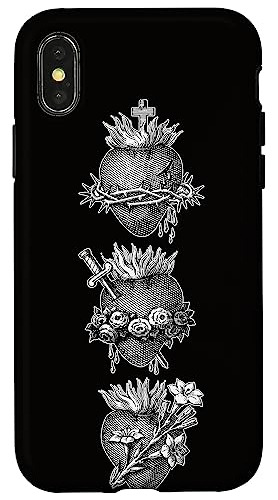 Funda For iPhone X/xs Sacrojo Hearts Of Jesus The Virgin Ma