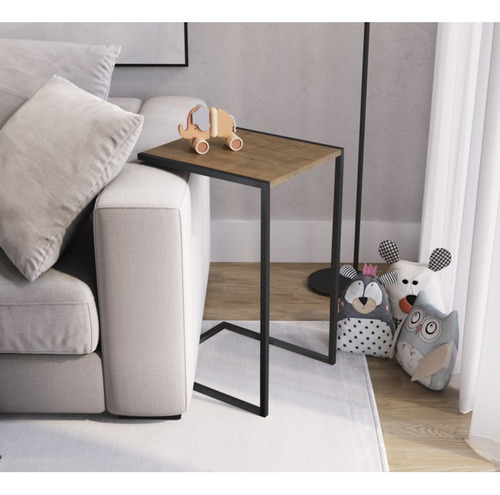 Conjunto 02 Mesas Laterais 27895 Linha Complementos Vermont Preto Fosco