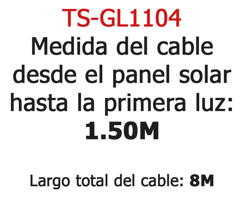 Guirnalda Solar 8mts 25 Lamparas Led Feston Ts-gl1104 Calida Luces Cálido