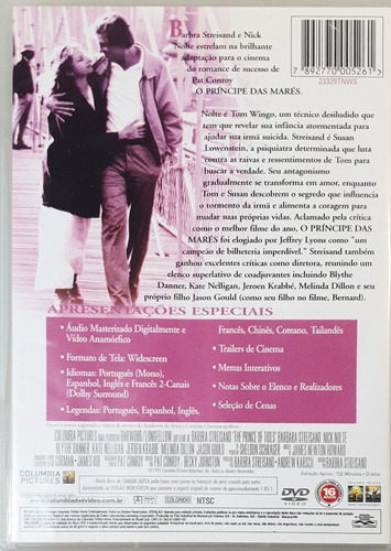 Dvd O Príncipe Das Marés Nick Nolte Barbra Streisand Orig.