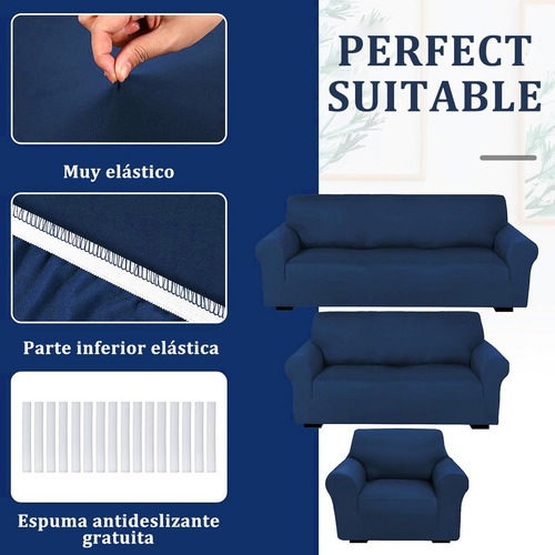 Funda Cubre Sillones Sala Sofá Protector Ajustable 3pzs