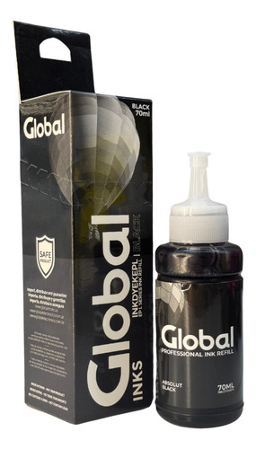Botella De Tinta Negra Black Dye Universal Tipo 664 673 70 Ml Cm3 Global Electronics Compatile Con Impresoras Epson Inkjet
