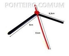 10 X Maquina Quartz 22mm P/relogio De Parede / Kit C/10 Pçs