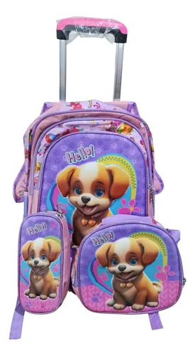 comprar Kit De Mochila Escolar Perrito 3 Piezas Impresión 3d