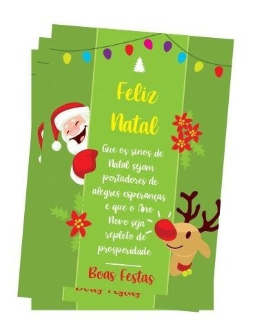 Imagem 1 de 2 de 20 Cartões De Natal + Envelopes - 2 Modelos Sortidos