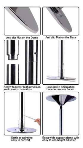 Removable Exotic Stripper Dancing Pole Dance Pole 45mm ...