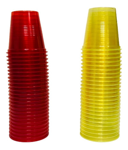 Vaso Desechable Primo Shot 2 Oz Neon 50 Piezas Color Rojo/amarillo