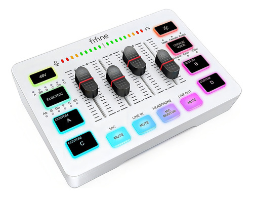 Mezclador De Audio Fifine Consola Sonido Interfaz Micrófono