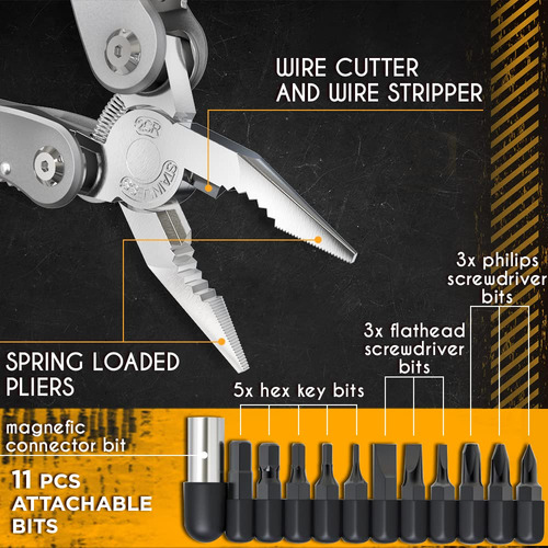 Multiherramienta Con Mini Herramientas Cuchillo Alicates Mej