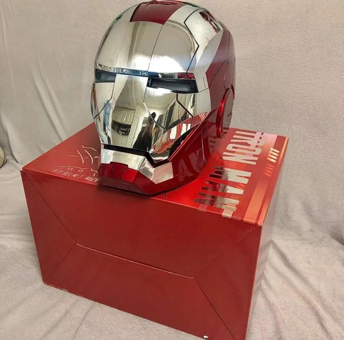 Soport Para Casco Iron Man Mark5 Comando Voz, Control, Touch Rojo/gris Iron Man 1.1