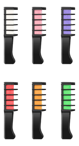 4 X 6 Peines De Tiza Para El Cabello, Peine De Color Estilo