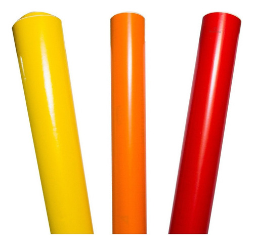 Papel Contact Autoadhesivo Colores Lisos Rollo De 0.45x10mts Color Naranja