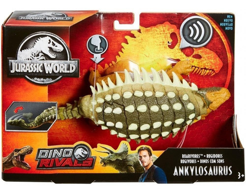 Jurassic World Ankylosaurus Con Sonido Juguetería El Pehuén