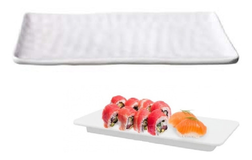 Prato Travessa Melamina Comida Japonesa Servir 28cm Sushi