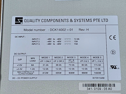 Fuente De Poder Para Router Cisco Pwr-c45-1400dc