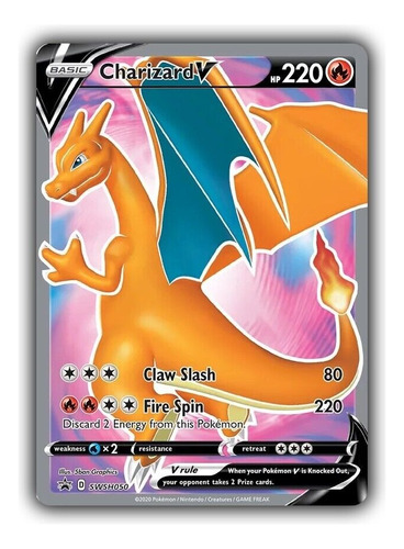 Cartas Pokemon Champions Path Charizard V Swsh050 Sellada