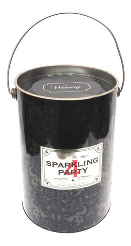 Lata Sparkling Party De Winery 27x18cm Con Tapa Y Manija