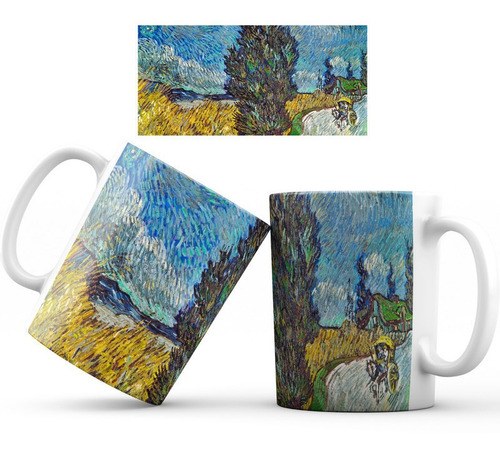 Mug Taza Van Gogh Camino Rural Provenza Noche