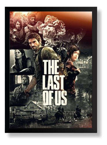 Quadro Game The Last Of Us Arte Poster Com Moldura