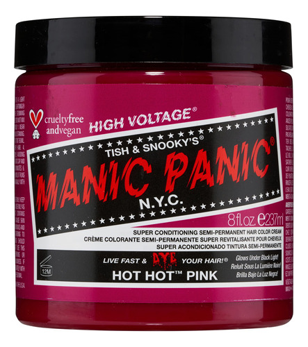 Manic Panic Tinte Para El Cabello Rosa Intenso, Clásico De.