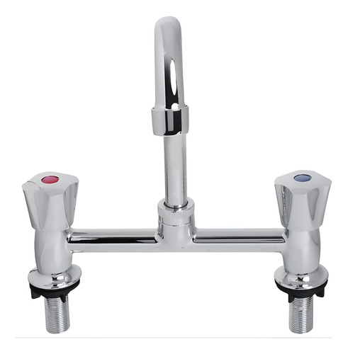 Llave Combinación Lavaplatos Modelo Arizona Aqua Rame Acabado Brillante Color Plateado