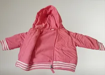 Comprar Campera Nena 9-12 M Rosa Forrada Con Polar Y Capucha