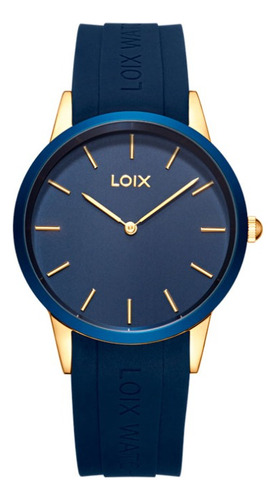 Reloj Hombre Loix Sport Versatil Casual Tendencia La2158-1 Azul Dorado/azul Azul