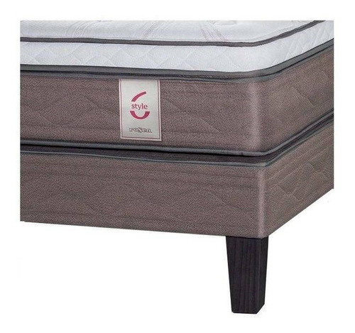Imagen 2 de 2 de Sommier Europea Rosen new style 6 2 plazas de 200cmx150cm marrón y blanco con base dividida