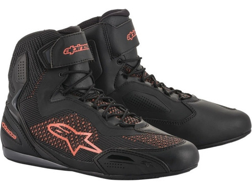 Botas Tipo Tenis De Moto Alpinestars Faster-3 Rideknit Rojo