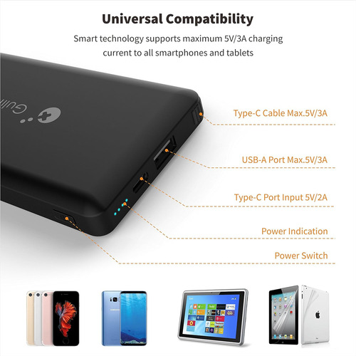 Portable Power Bank Compatible For Nintendo Switch, 10000mah