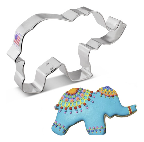 Cortador Galleta Elefante 5  Acero Chapado Estaño