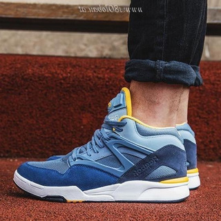 reebok pump hombre azul