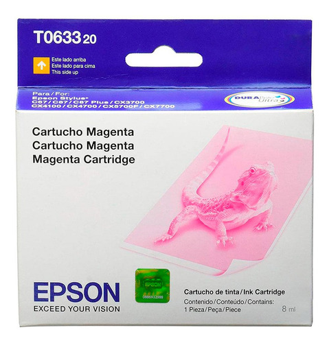 Cartucho De Tinta Epson Original T63 Magenta Cx 3700 4700