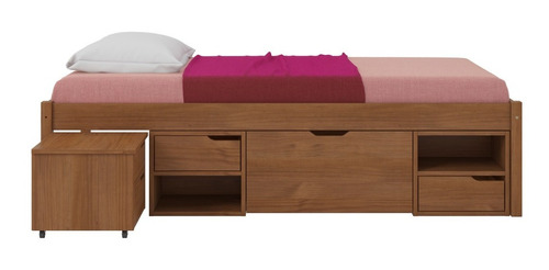 Cama Madera Maciza Con Cajones  - Rustico Muebles -