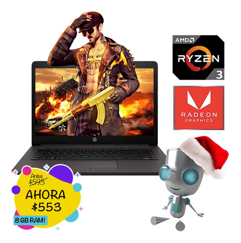 Imagen 3 de 9 de Laptop Hp 14 Ryzen 3 Superior A I5 /1tb/16gb/128ssd/256ssd