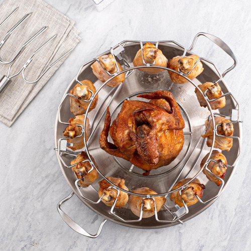 Suporte Para Coxas E Asas De Frango, Com Bandeja Coletora,