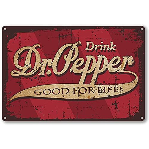 Cartel Metálico Vintage De Dr. Pepper Decoración De P...