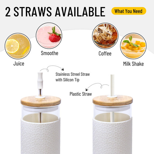 Copa De Boba Reutilizable De Zka Global 24 Oz Con Tapa De 2