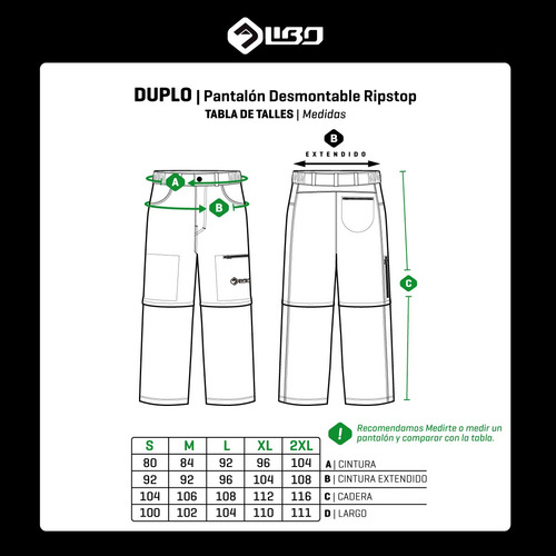 Duplo | Pantalón Desmontable Antidesgarro Ripstop Libo