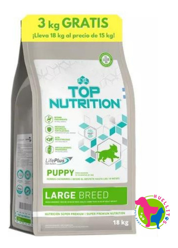 Top Nutrition Puppy/cachorro Large X15+3kg- E/todo El Pais